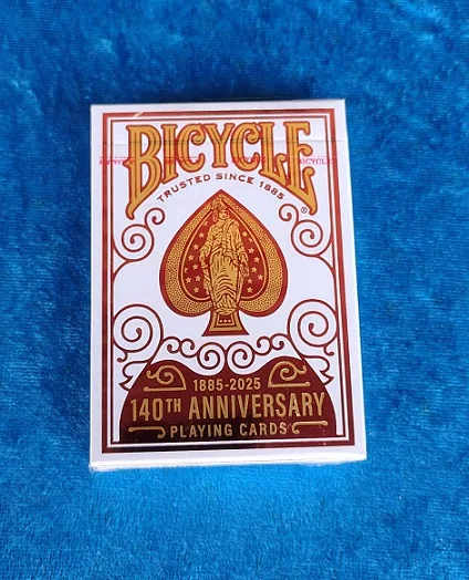 Bicycle 140th Anniversary playing card deck, front of the box