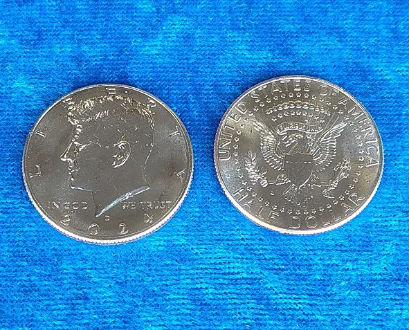 Front and back of a new 2024 Kennedy half dollar